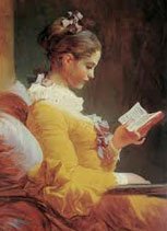 Painting of woman reading