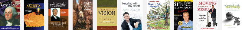 a row of example book covers